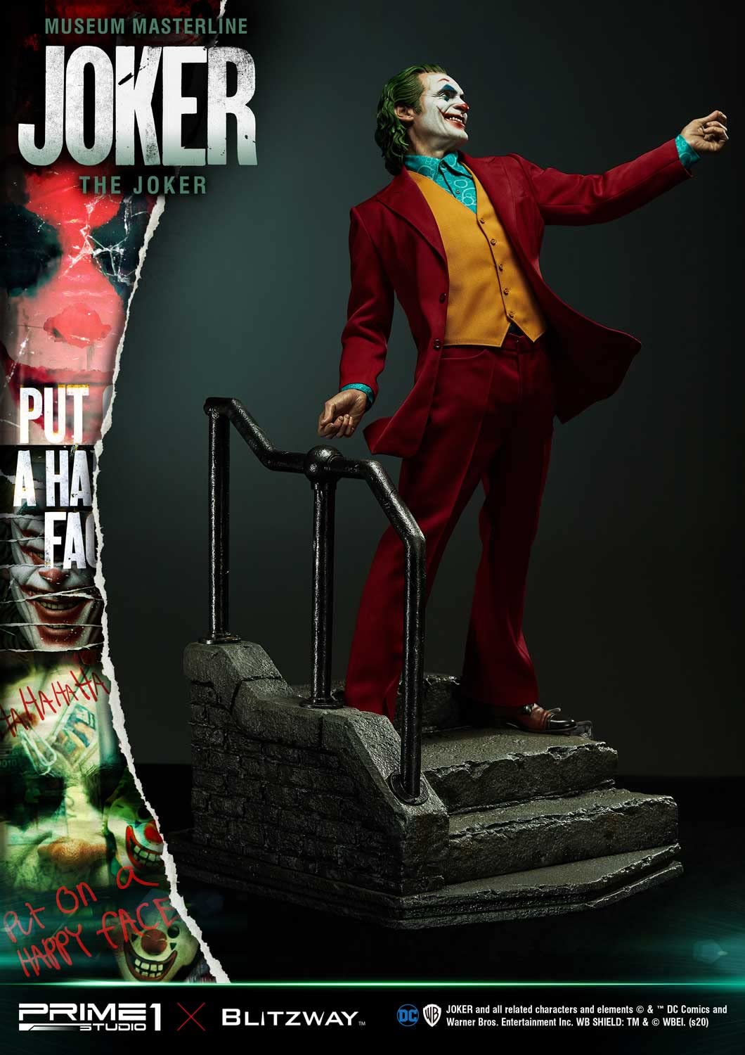 NONAME The Joker - Versión de bonificación de Joker - Estatuilla de Museo Masterline 70 cm