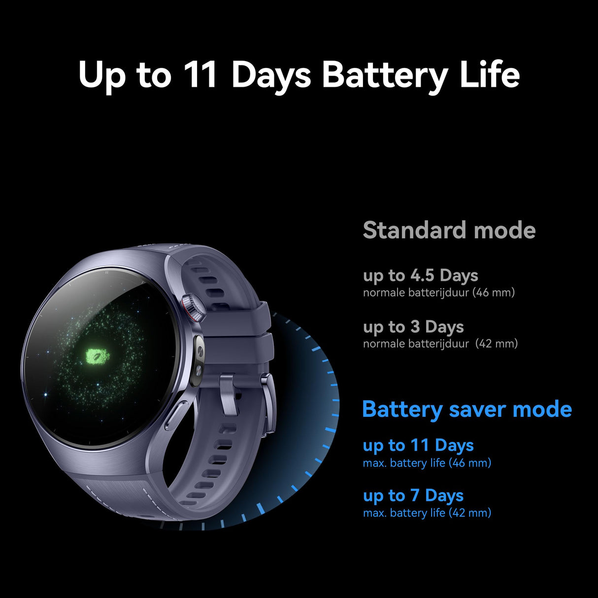 Montre connectée Huawei Watch 5 42 mm Bluetooth Beige avec bracelet en fluoroélastomère Beige