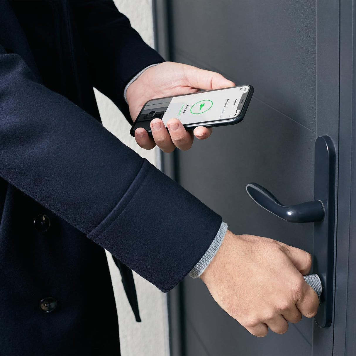 Netatmo Doorlock, Cerradura y Llaves Inteligentes, Acceso con Smartphone o Llave NFC segura, Compartir acceso con invitados, Cilindro europeo universal conectado EN15684, Bluetooth BLE cifrado, NDL-EC