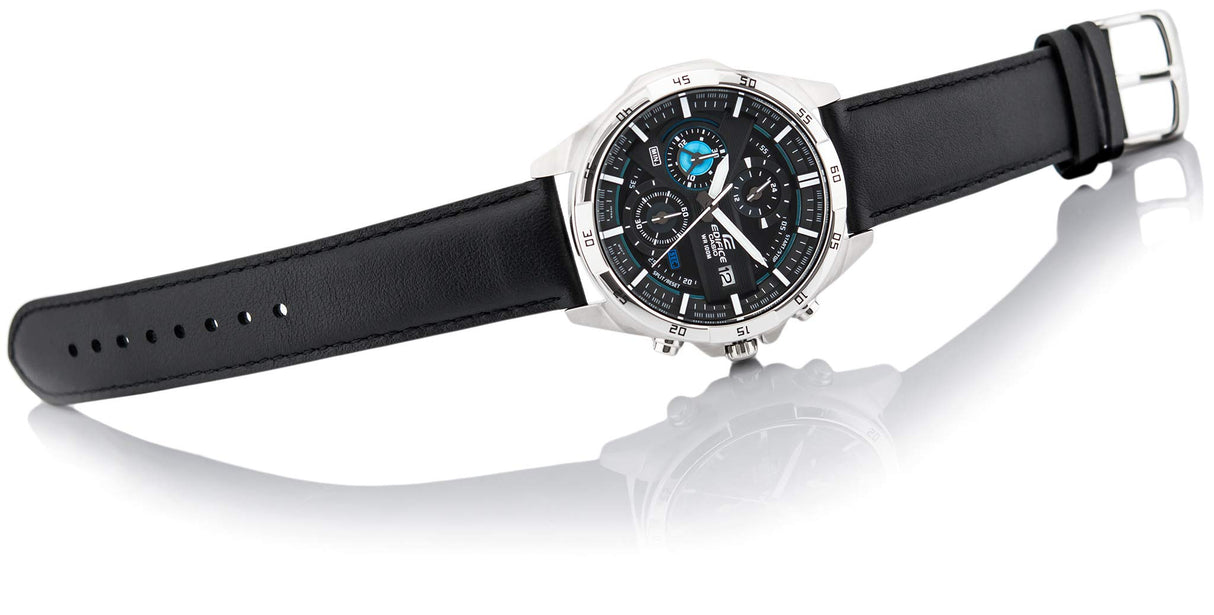 Casio Reloj Cronógrafo para Hombre de Cuarzo con Correa en Cuero EFR-556L-1AVUEF