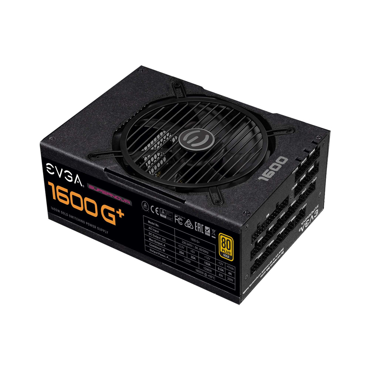 EVGA SuperNOVA 1600 G+, 80+ GOLD 1600W, Totalmente Modular
