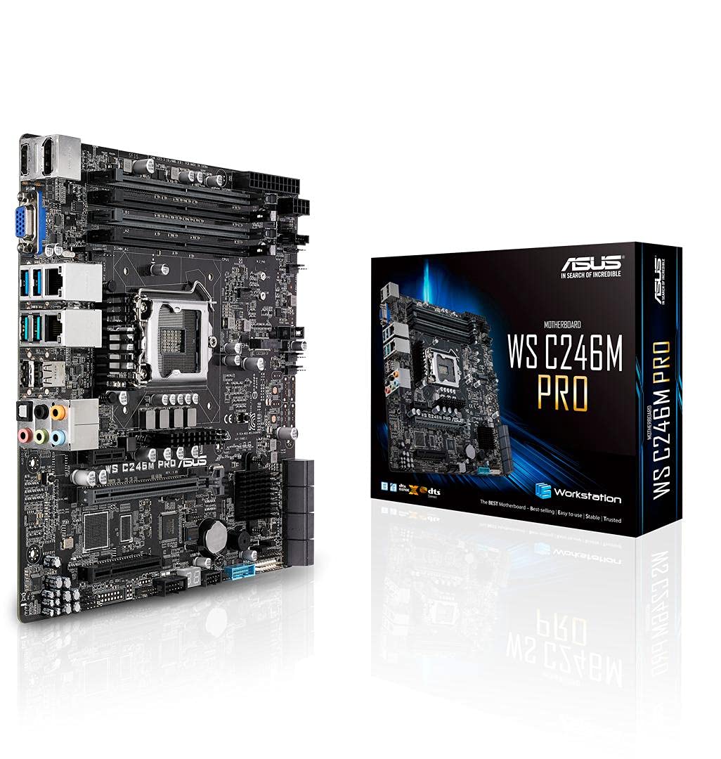 ASUS WS C246M Pro LGA 1151 (Zócalo H4) Intel C246 Micro ATX - Placa Base (DDR4-SDRAM, DIMM, 2133,2400,2666 MHz, Dual, 64 GB, 64 GB)