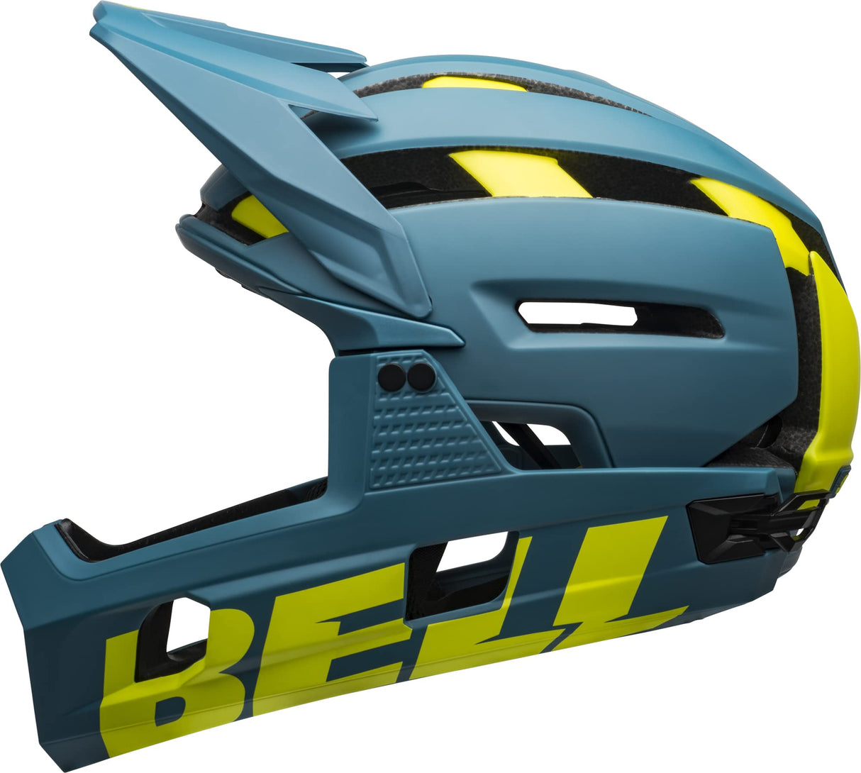 BELL Super Air R MIPS Casco de Bicicleta, Hombres, Mate/Azul Brillante/Hi-Viz, 52-56 cm