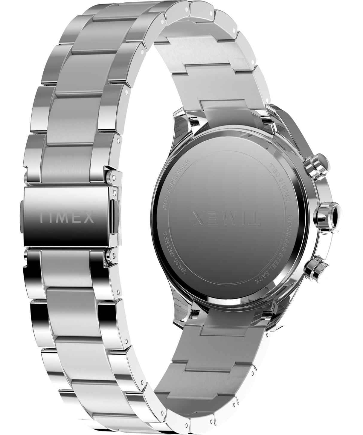 Timex Trend Reloj para Mujer, Pulsera de aleación Plateada, Esfera Azul, Caja Plateada, 38 mm, TW2Y28200