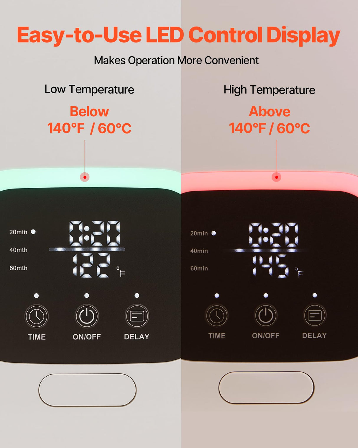 VEVOR Calentador de Toallas 20 L con Pantalla LED Calentador de Mantas Temporizador Ajuste de Temperatura Apagado Automático Cierre de Seguridad Secador de Toallas para SPA, Hogar, Baño, Blanco