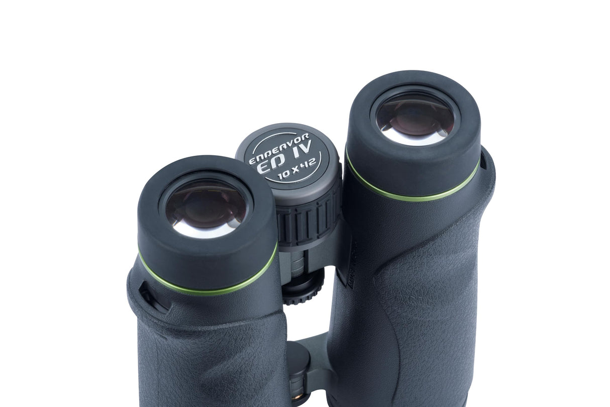 Vanguard Endeavor ED IV 10x42 binocular Techo Negro, Verde - Binoculares (10x, 4,2 cm, Techo, Negro, Verde, 4,2 mm, 114 m)