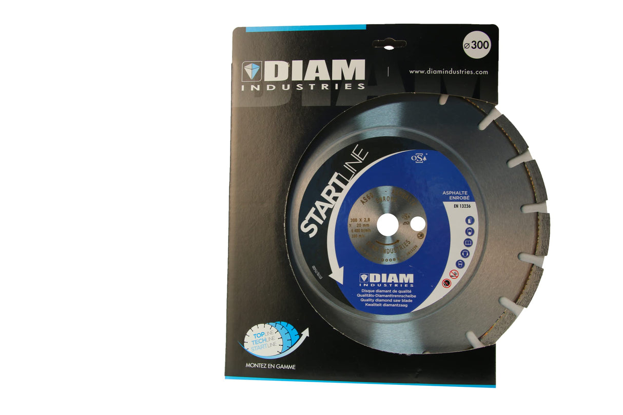Diam Industries AS60300/20 - Disco de diamante AS60 con muescas"gotas de agua"