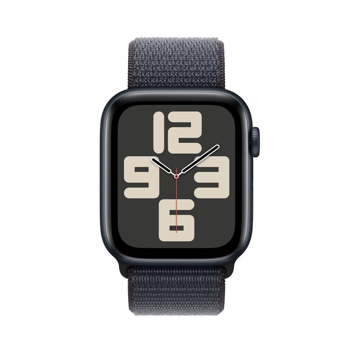 Apple Watch SE de 2.ª generación GPS Smartwatch con Caja de Aluminio en Medianoche de 44 mm y Correa Loop Deportiva Tinta. Monitores de entreno y sueño y Neutro en Carbono