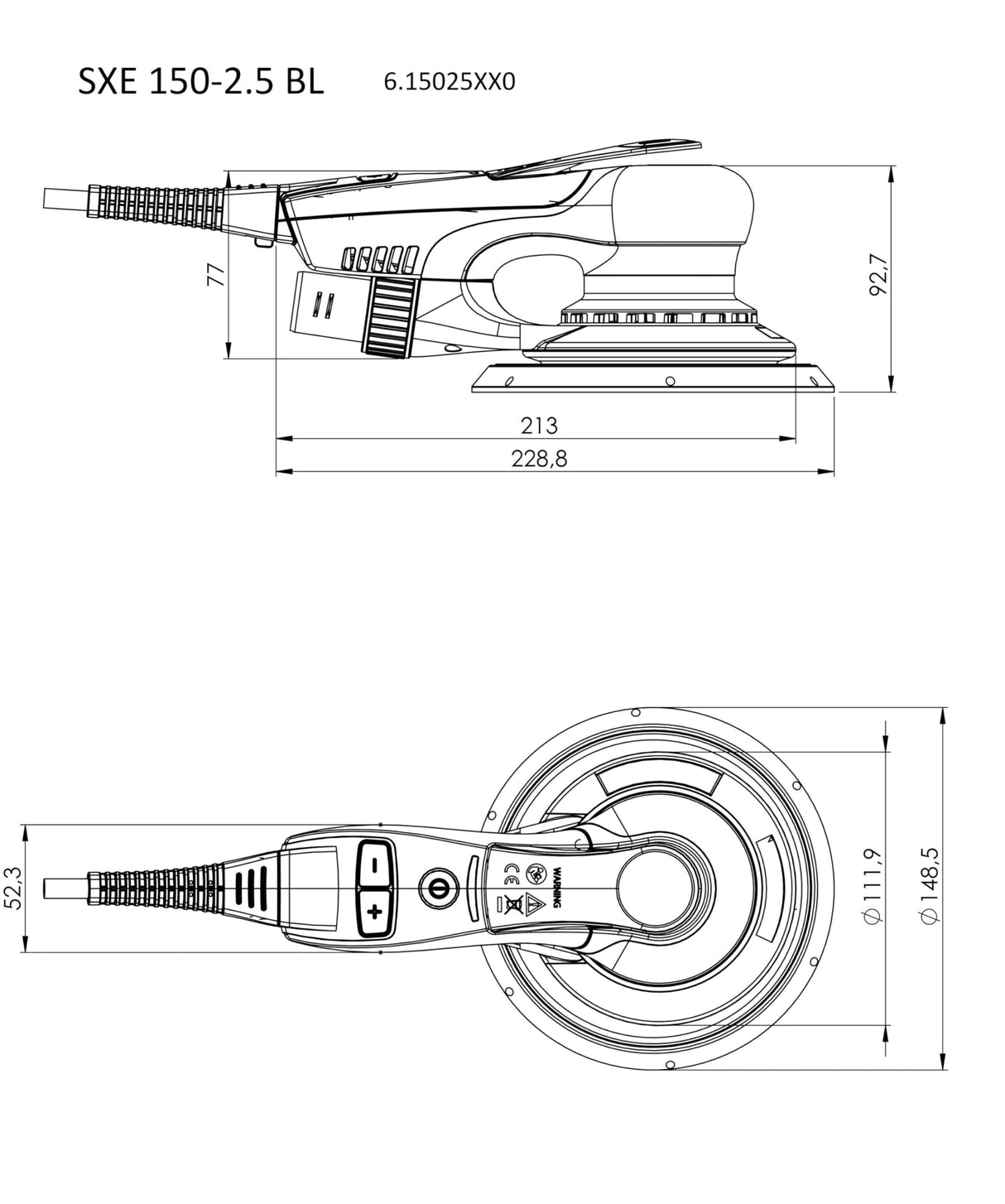 Metabo Lijadora excéntrica SXE 150-2.5 BL (615025000)