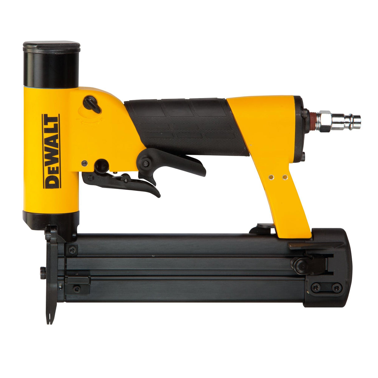 DEWALT DPN2330-XJ - Clavadora de Precisión Neumática 23GA, Modelo Ligero y Compacto, Potencia Ajustable, Mango Ergonómico de Caucho, Caja de Aluminio, Incluye Estuche de Transporte