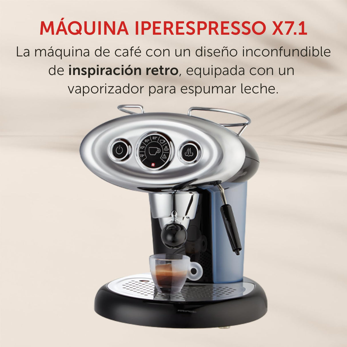 Illy caffè, Máquina de café espresso compatible con cápsulas Iperespresso X7.1, color negro