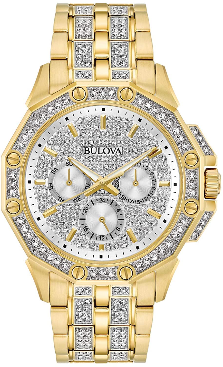 Bulova Reloj Dial Multi para Hombres de Cuarzo con Correa en Acero Inoxidable 98C126