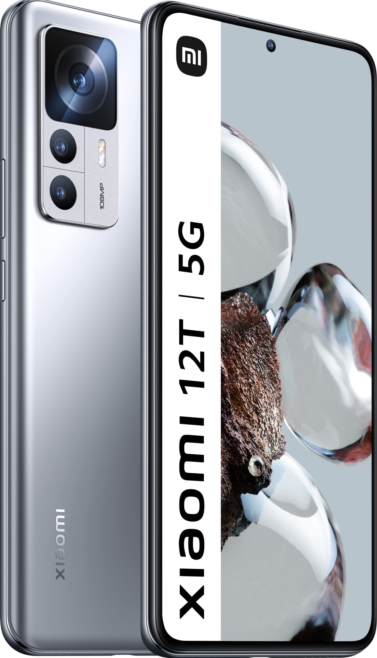 Xiaomi L12A 12T Smartphone, 8 GB RAM + 128 GB UFS, Pantalla AMOLED 120 Hz, Plata Lunar
