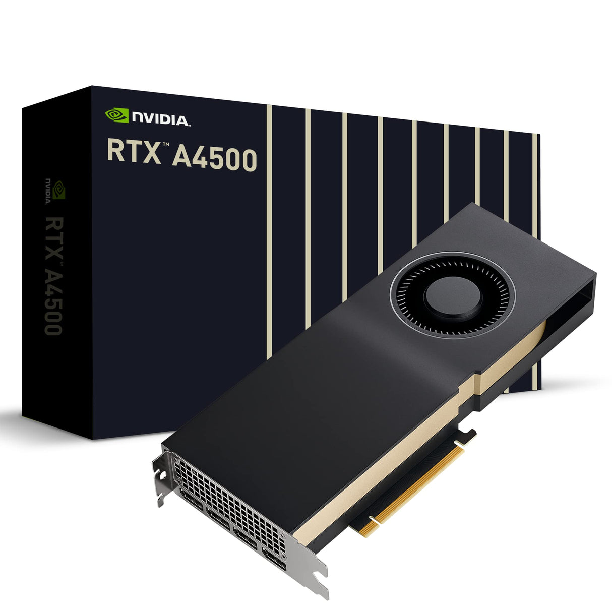 PNY Tarjeta gráfica Profesional NVIDIA RTX A4500 20 GB GDDR6 PCI Express 4.0 x16, Ranura Dual, 4X DisplayPort, Compatible con 8K, Ventilador Activo ultrasilencioso, Negro