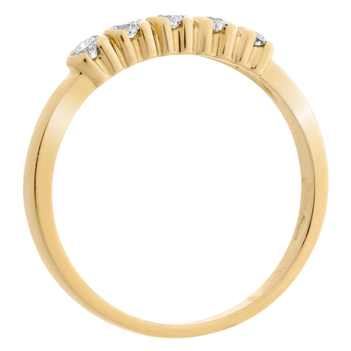 Orphelia Mujer 18 k (750) oro amarillo redondo blanco diamante