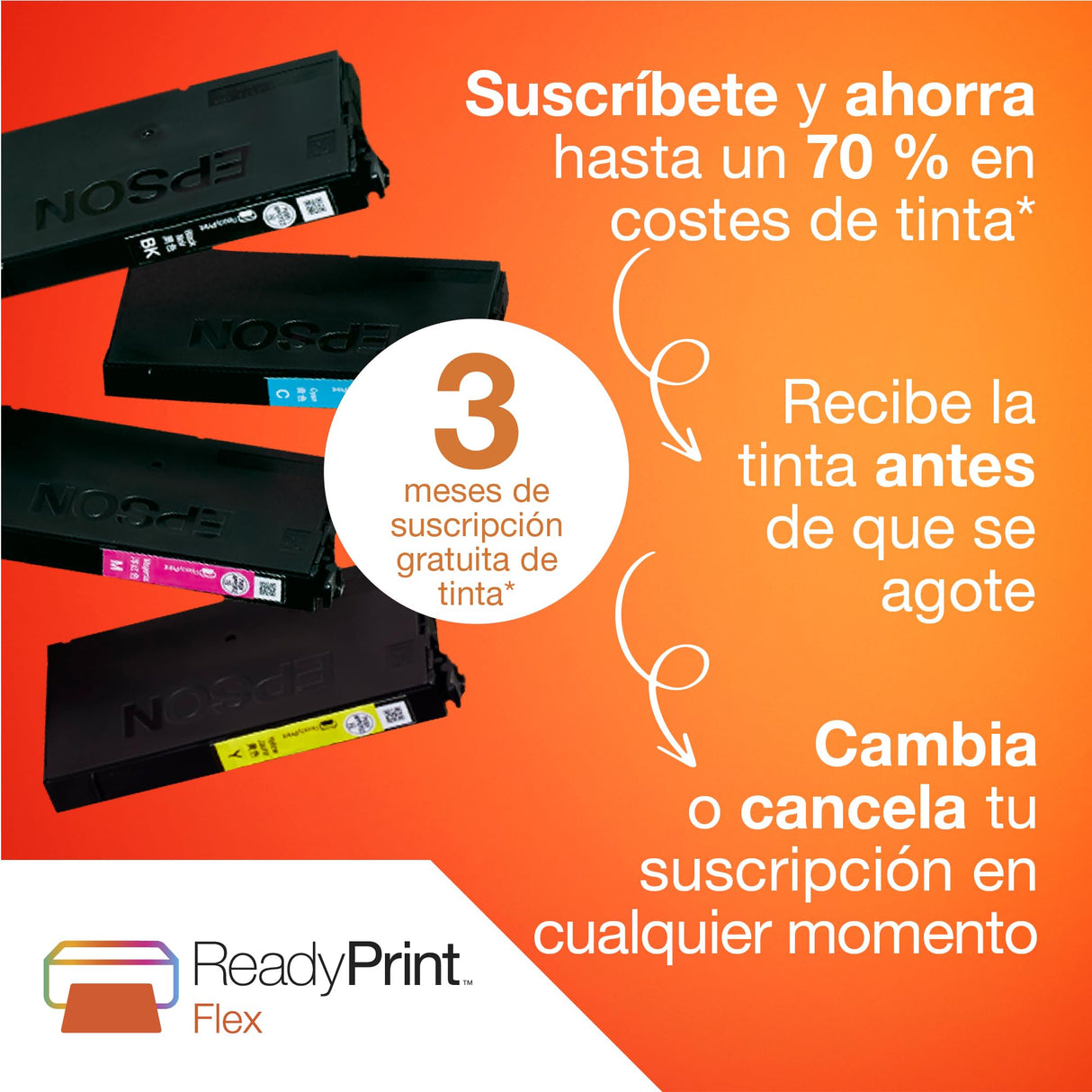 Impresora de inyección de tinta multifunción WorkForce WF-2910DWF A4 con conectividad inalámbrica y 3 meses gratis de suscripción de tinta ReadyPrint Flex*