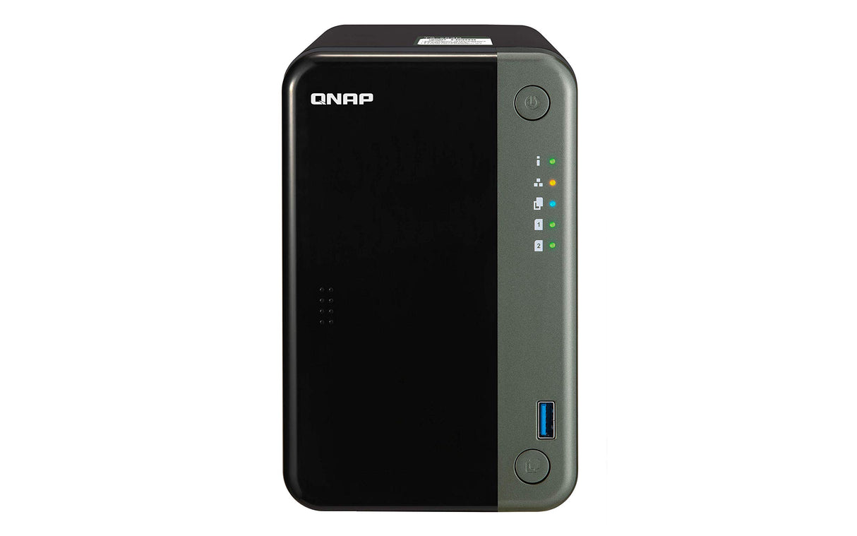 QNAP TS-253D-4G 4TB 2 Bay Solución NAS de Escritorio | Instalado con 2 x 2TB Western Digital Red Drives