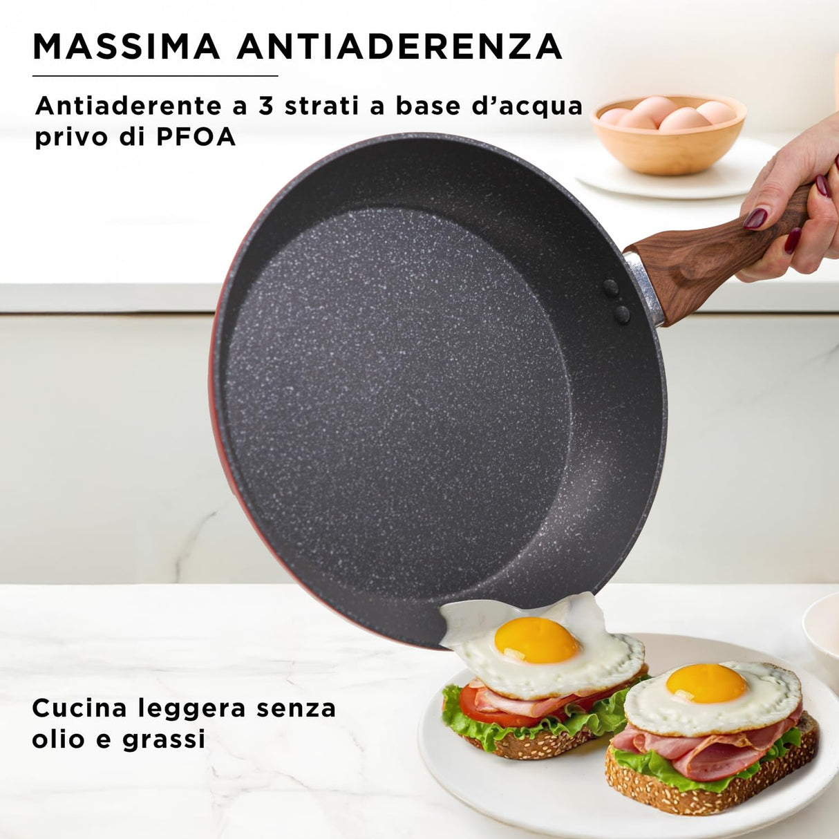 Batería de cocina 8 piezas roja Golden 5