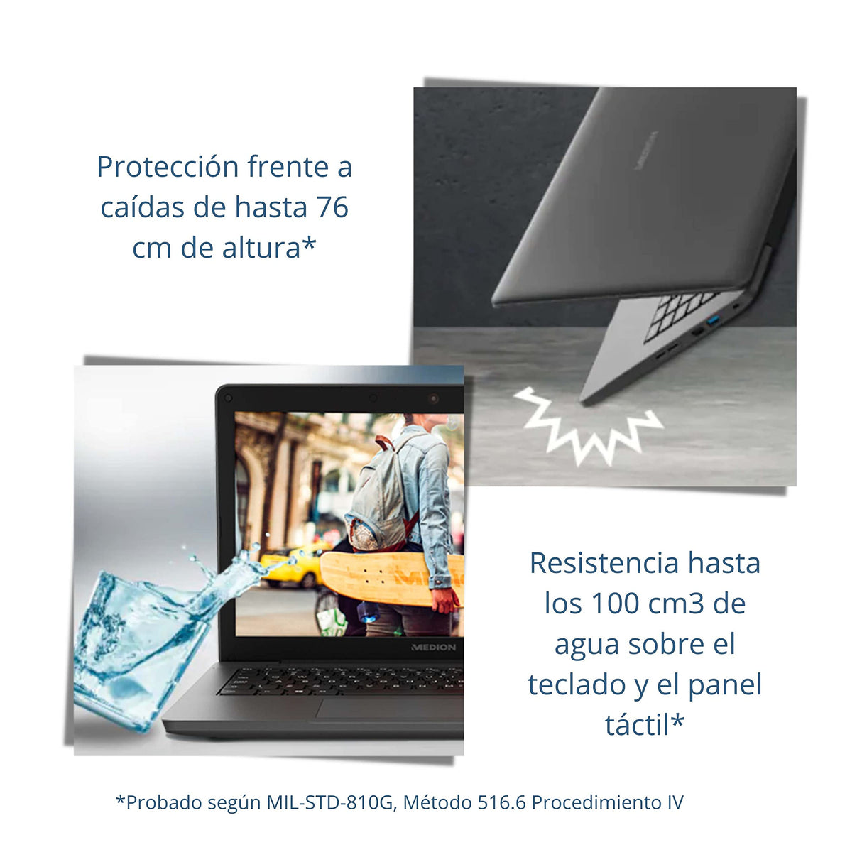 Medion Ordenador Portátil 14 Pulgadas i3 1005G1 Intel, SSD 128GB, RAM 4GB, Windows 10, Akoya MD62157