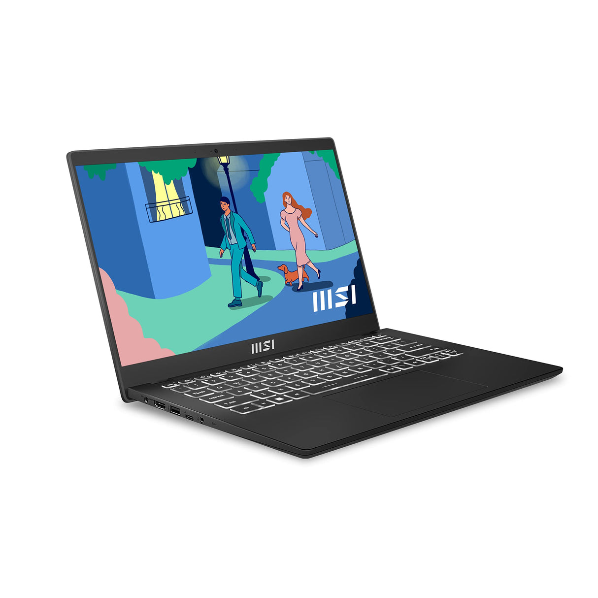 MSI Modern 14 C12M-017XES - Ordenador portátil Ultraligero 14" FHD (Intel® Core™ i7-1255U, 16GB RAM, 512GB SSD, Intel® Iris® Xe graphics, Sin Sistema Operativo) Classic Black - Teclado QWERTY español