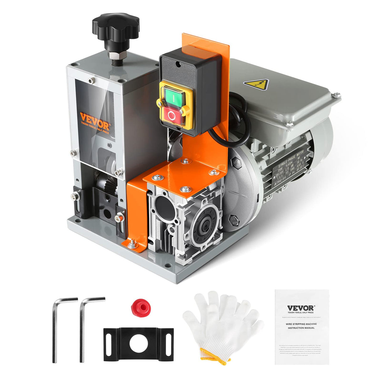 VEVOR Máquina de Pelacables para Reciclaje de Cobre 1,5-25 mm, Eléctrico de Cobre 18 m/min, Automático Motorizado 180 W, Referencia de Profundidad Visible