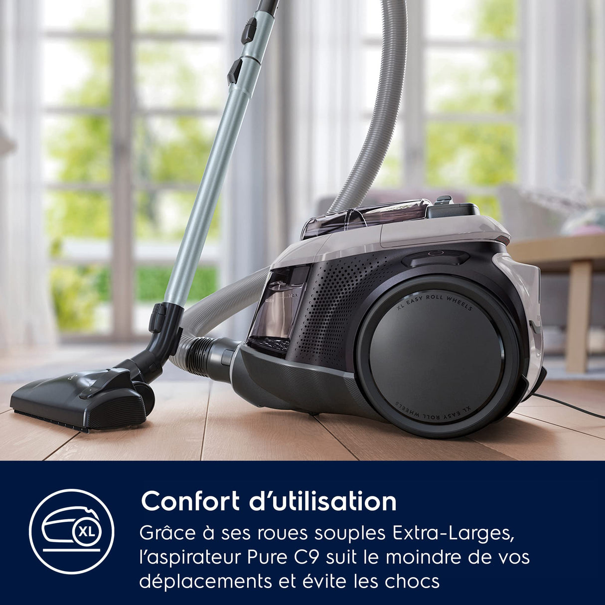 Electrolux PC91-4MG Pure C9 Aspiradora sin Bolsa, Metal, Gris Mineral