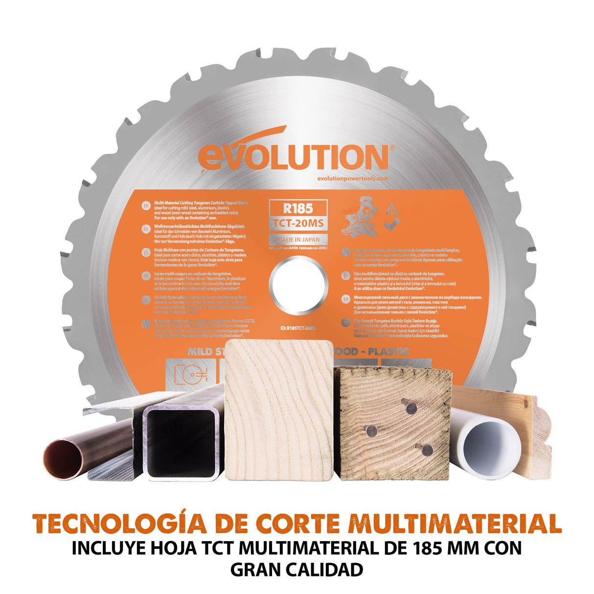 Evolution Power Tools - R185CMS-Li Sierra ingletadora, ingletadoras, Inalámbrica, ingletadora bosch profesional, engletadora para madera profesional, tronzadora, ingletadora telescopica, 185 mm