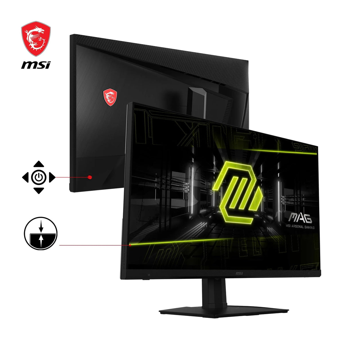 MSI mag 322UPF Monitor UHD Gaming 32", Panel IPS rápido 3840x2160, GtG 160 Hz/1 ms, sRGB 125,7%, diseño sin Marcos, DisplayHDR 400, DP 1.4a, USB Type-C (DP alt., c/DP de 90 W), HDMI