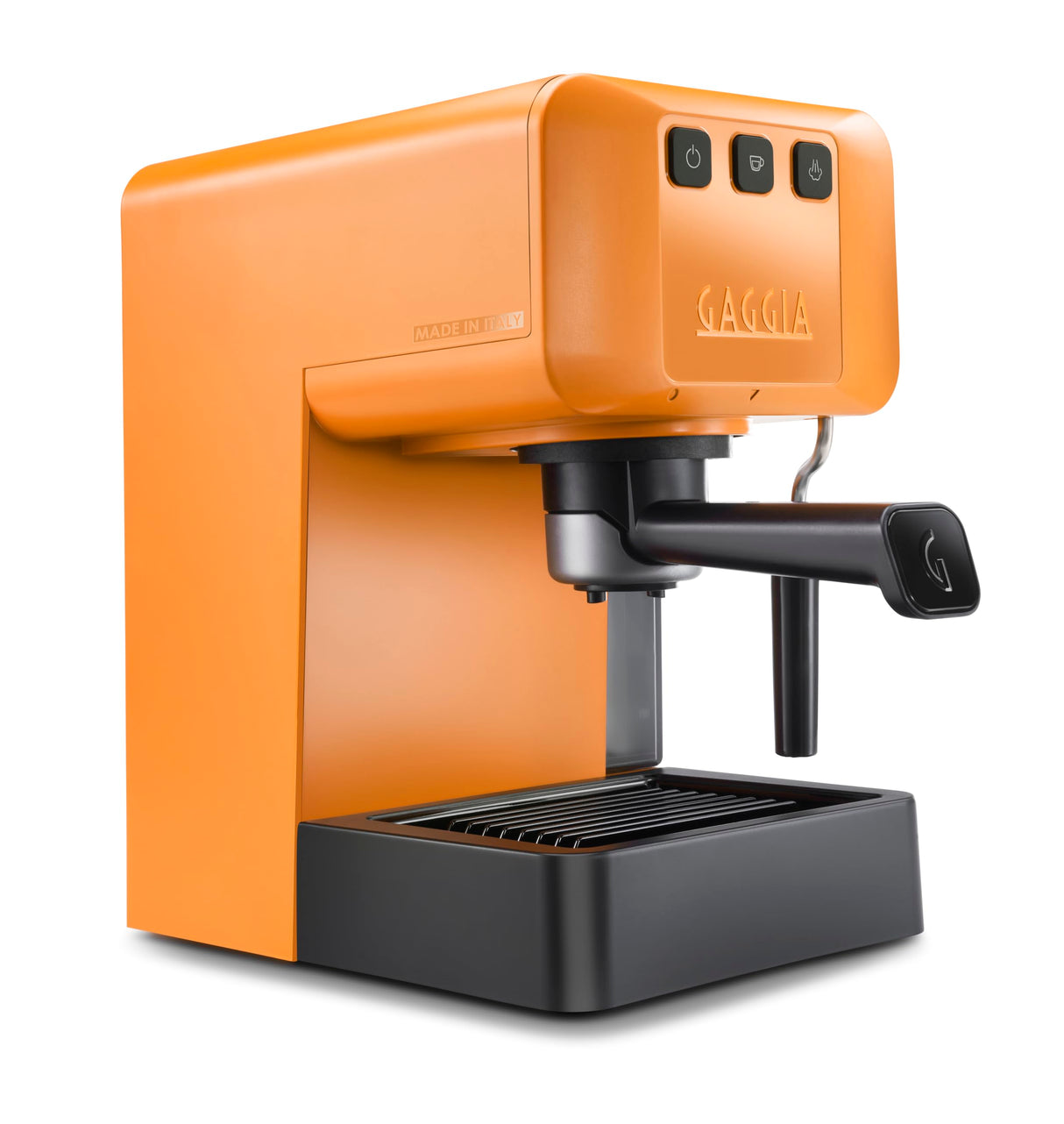 Gaggia EG2109 Orange, Cafetera Espresso Manual para Café Molido o Monodosis, sistema POD para Espressos Cremosos con Monodosis, Preinfusión Automática, Nuevo Modelo 2023, 100% Made in Italy