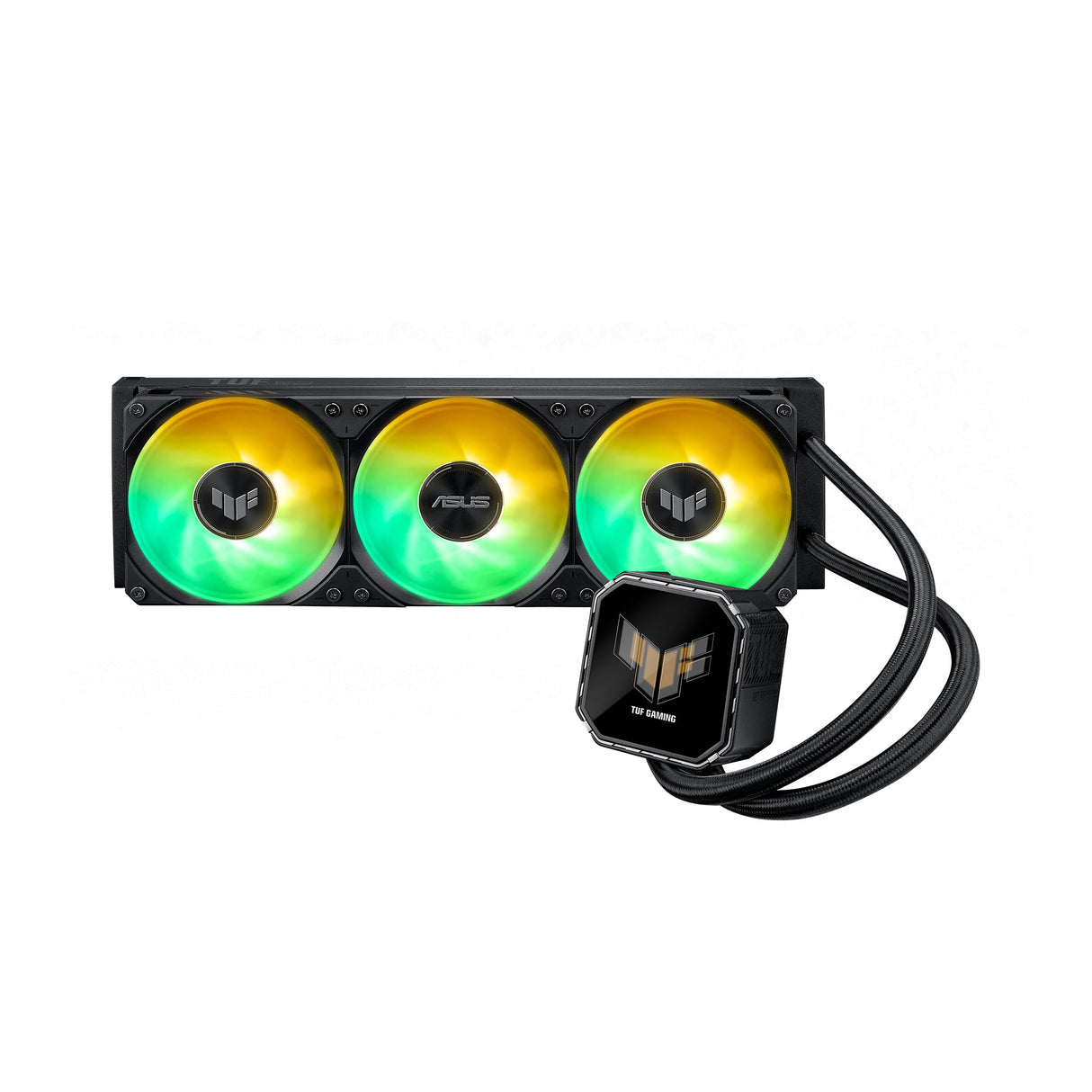 ASUS TUF Gaming LC III 360 ARGB LCD, dispositivo de refrigeración líquida todo en uno, tres ventiladores ARGB preinstalados, pantalla IPS LCD de 2,8, tubos de 400 mm, negro