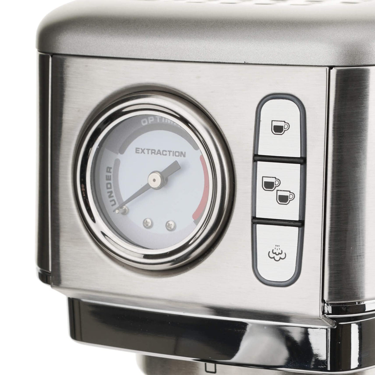 Ariete Espresso Slim Metal 1381, cafetera con manómetro, compatible con café en polvo y monodosis ESE, 15 bares máximos, filtro 1 o 2 tazas, lanza para capuchino, 1300 W, color plateado
