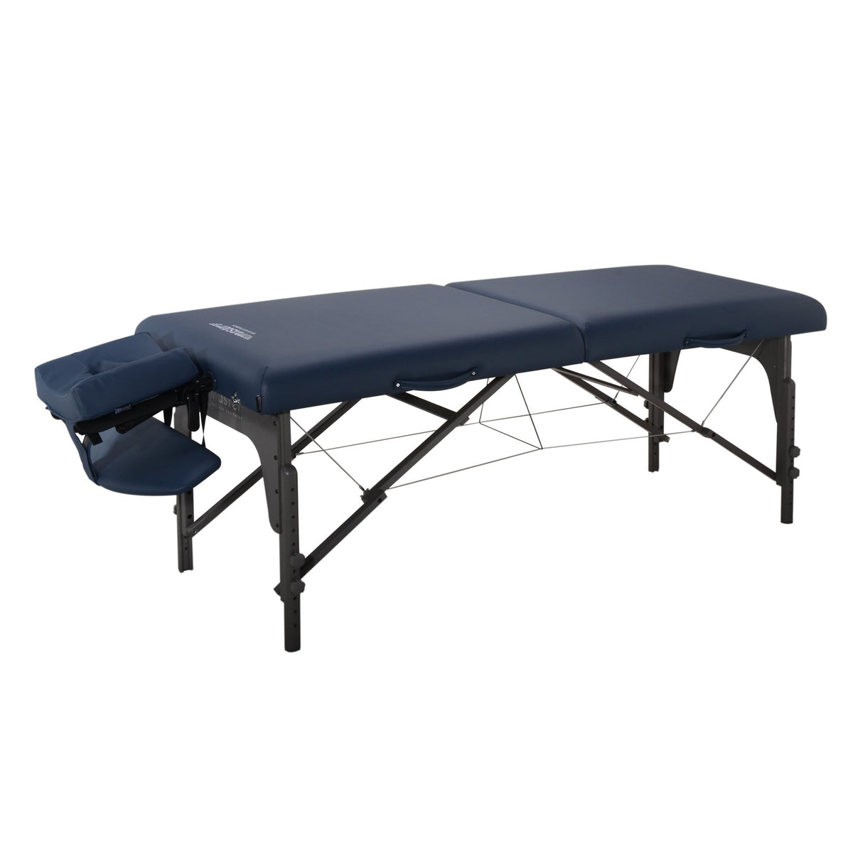 Master Massage Monclair - Camilla de masaje, reiki, plegable, de madera, 71 cm, color azul real