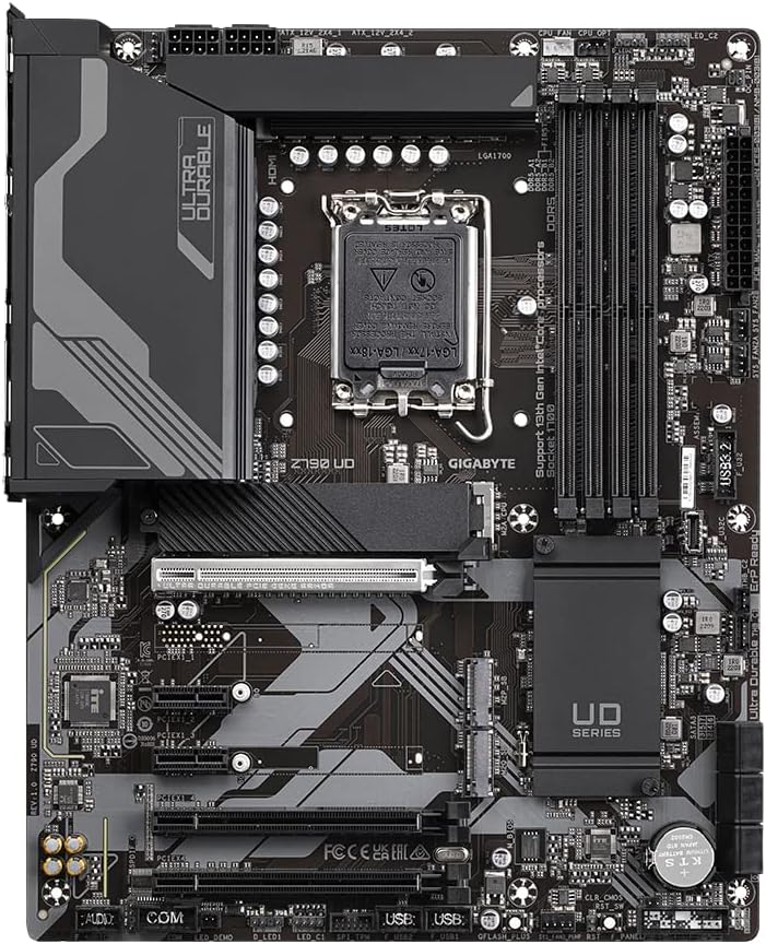 GIGABYTE Z790 UD Motherboard - Compatible with Intel Core 14th CPUs, 16+1+1 Phases Digital VRM, up to 7600MHz DDR5 (OC), 3xPCIe 4.0 M.2, 2.5GbE LAN, USB 3.2 Gen 2x2