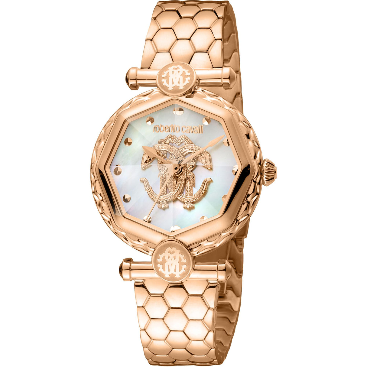Roberto Cavalli by Franck Muller Reloj Analógico para Mujeres de Cuarzo con Correa en Acero Inoxidable RV1L204M0071