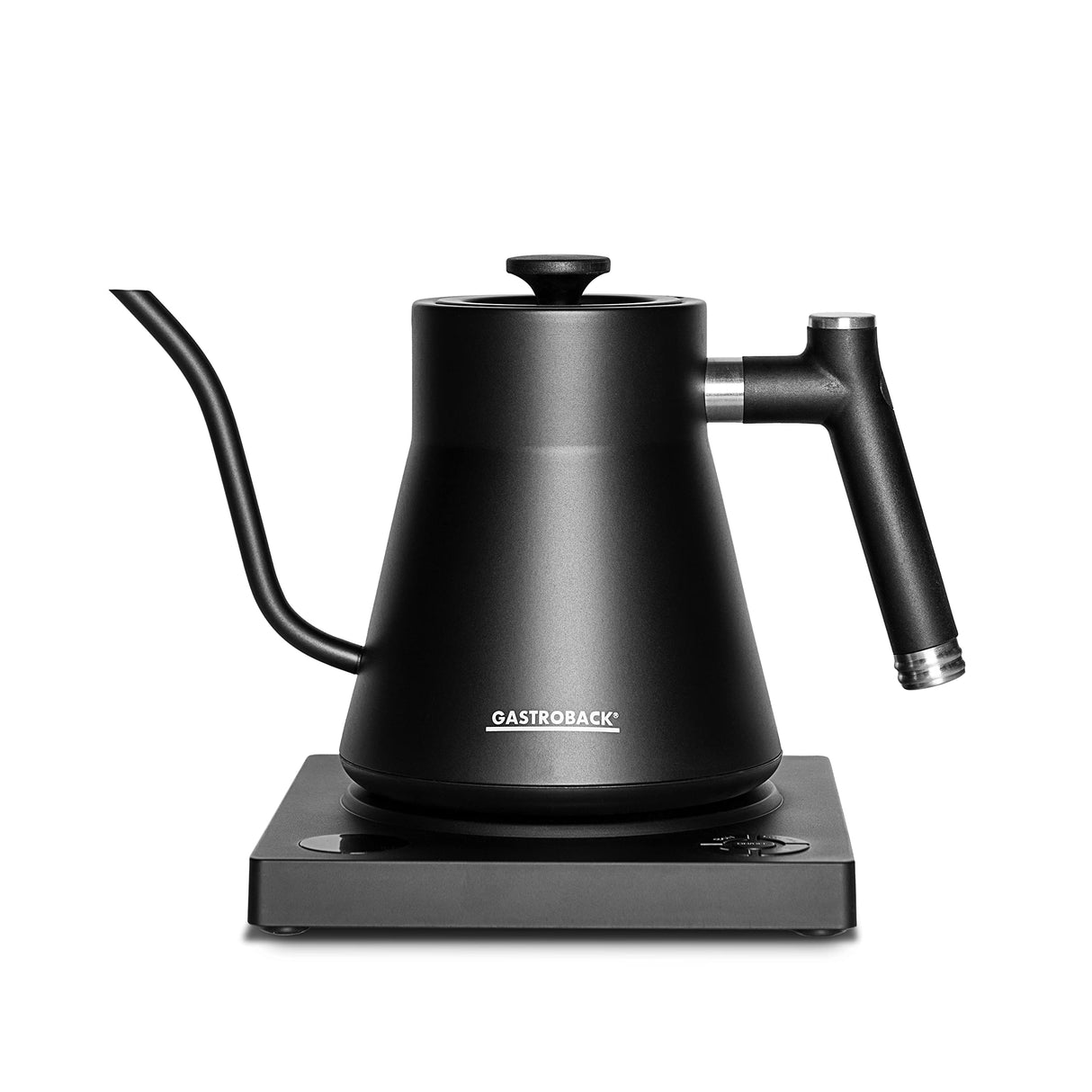 GASTROBACK Hervidor de agua de diseño Pour Over Advanced #42329 + filtro de porcelana (1 x 1), color negro
