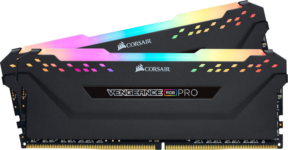 Corsair Vengeance RGB Pro 32 GB (2 x 16 GB) DDR4 3600 MHz C18, Kit de Memoria de Alto Rendimiento (AMD optimizado), Ordenador de escritorio, Negro