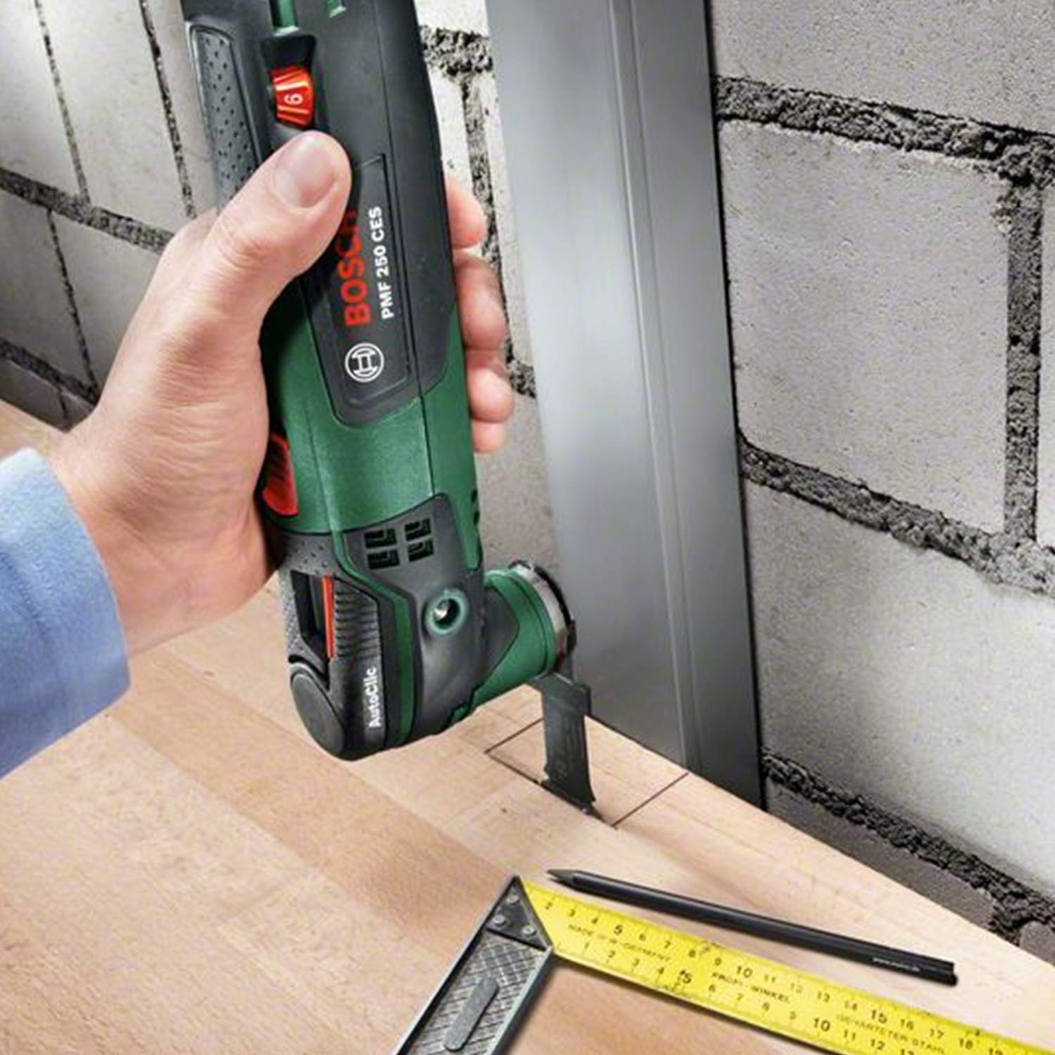 Bosch Multiherramienta PMF 250 CES 250 W, set universal de accesorios, en SystemBox, tamaño S - Amazon Edición