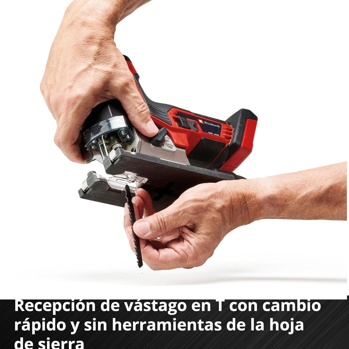 Einhell Professional Sierra de calar de batería TP-JST 18/135 Li BL Power X-Change (18V, 135mm profundidad de corte en madera, 26mm altura de carrera, sin escob., asa T-Style, 3 hojas, sin batería)