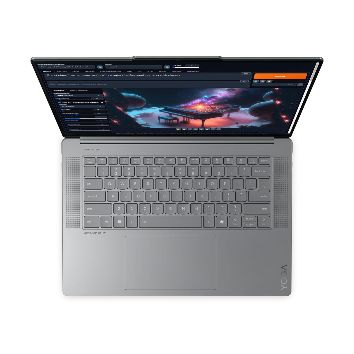 Lenovo Yoga Slim 7 – Ordenador Portátil Aura Edition - Copilot+ PC, 15.3" 2.8K WQXGA Táctil (Intel Core Ultra 7 258V, 32GB RAM, 1TB SSD, Windows 11 Home, Wi-Fi 7), Teclado QWERTY Español, Luna Grey