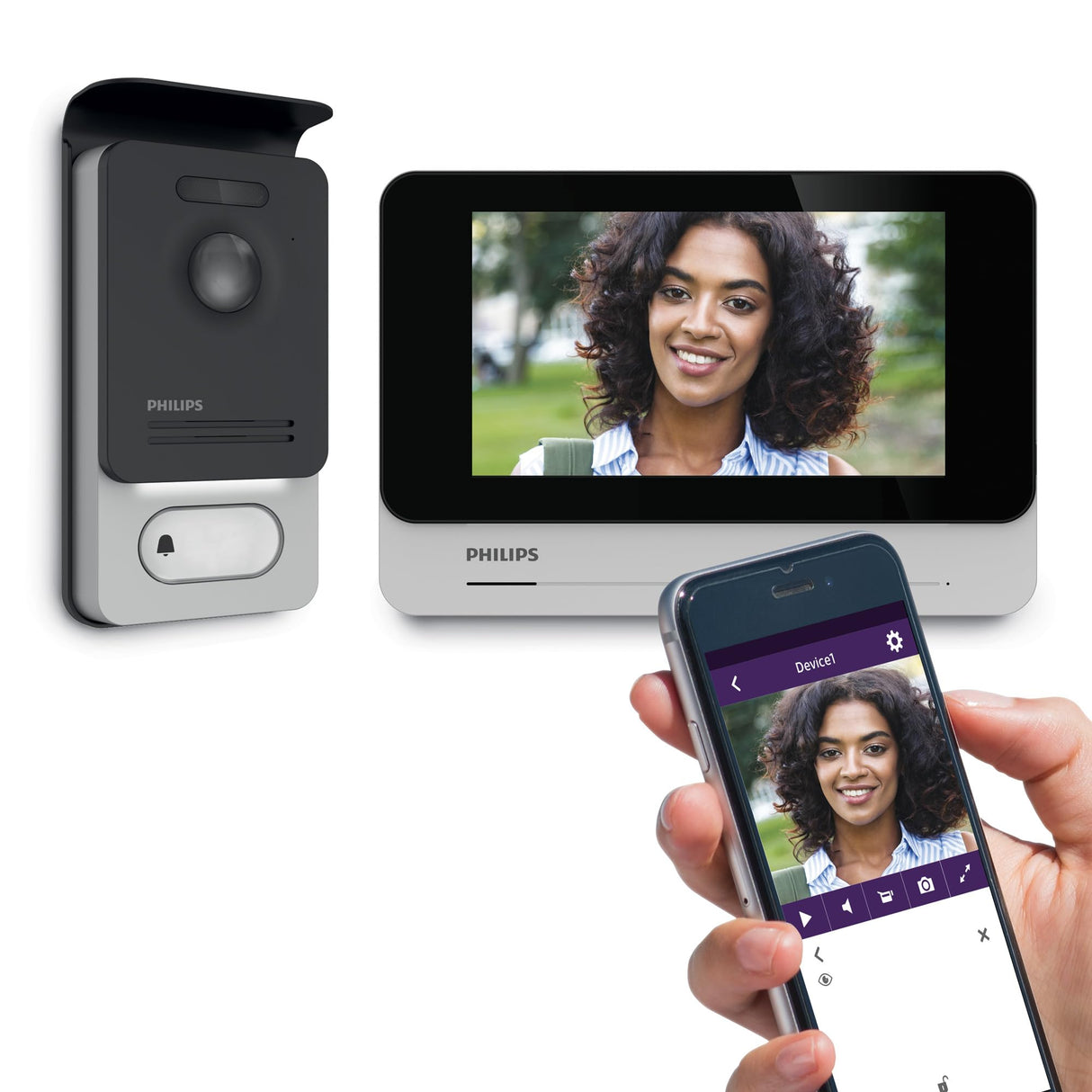 Visiophone filaire connecté - PHILIPS - 531036 - WelcomeEye Connect 2