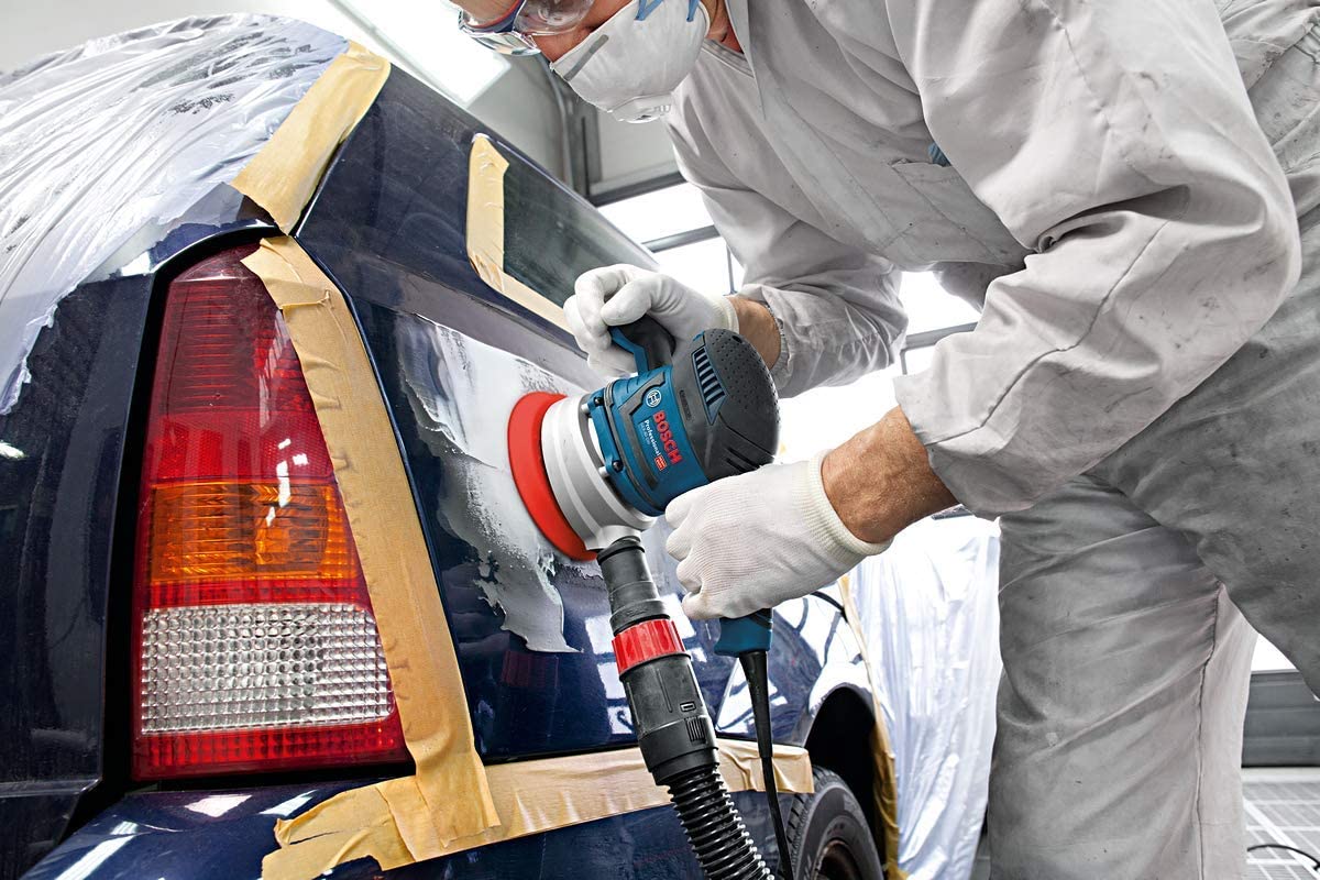 Bosch Professional GEX 40-150 - Lijadora excéntrica (400 W, Ø plato 150 mm, en L-BOXX)