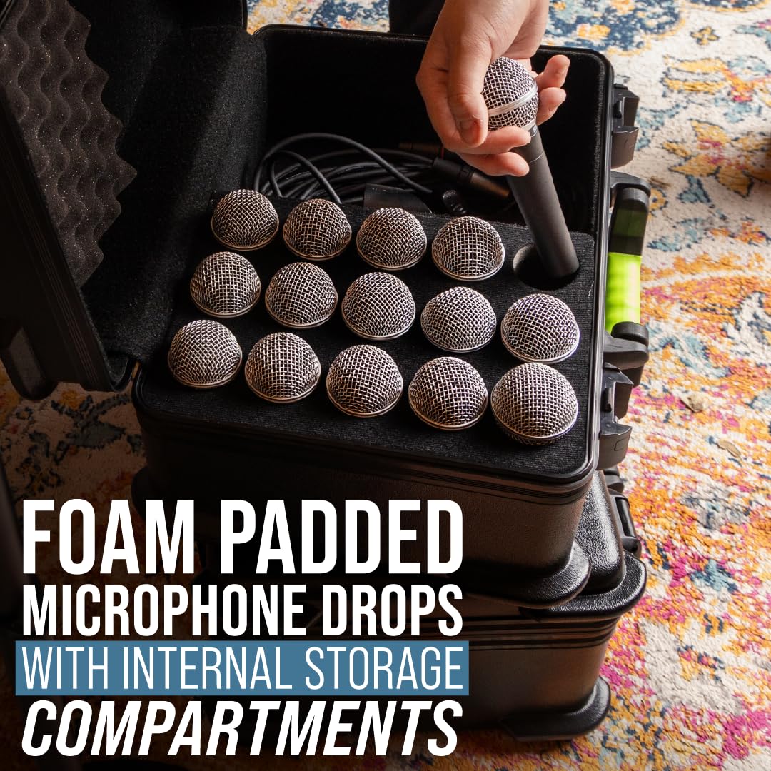 Shure By Gator - SH-MICCASEW06 - estuche para 6 micrófonos wireless Shure