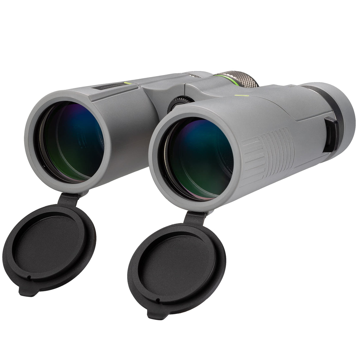 Bresser Prismáticos 10 x 42 Wave, Impermeables, con Cristal BAK-4, Tratamiento UR, oculares con Gafas, observación de la Naturaleza, Viajes y Senderismo, Gris