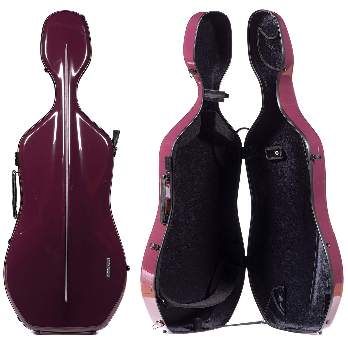 Gewa Celloetui AIR 3,9 kg violeta/negro Made in Germany extremadamente irrompible, mejores propiedades aislantes