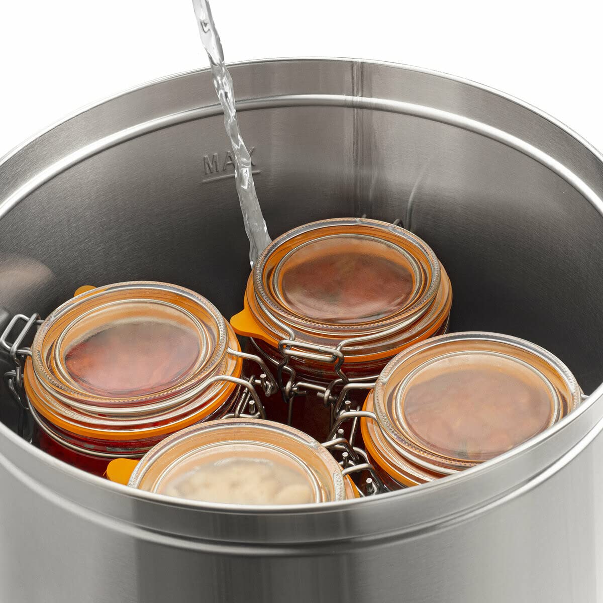 H.Koenig multifunción LEGI25, esterilizador de tarros y preparación de Recetas Calientes, 25 l, 30 – 110 °C, Temporizador hasta 120 min, Acero Inoxidable, 2500 W, 25 litros