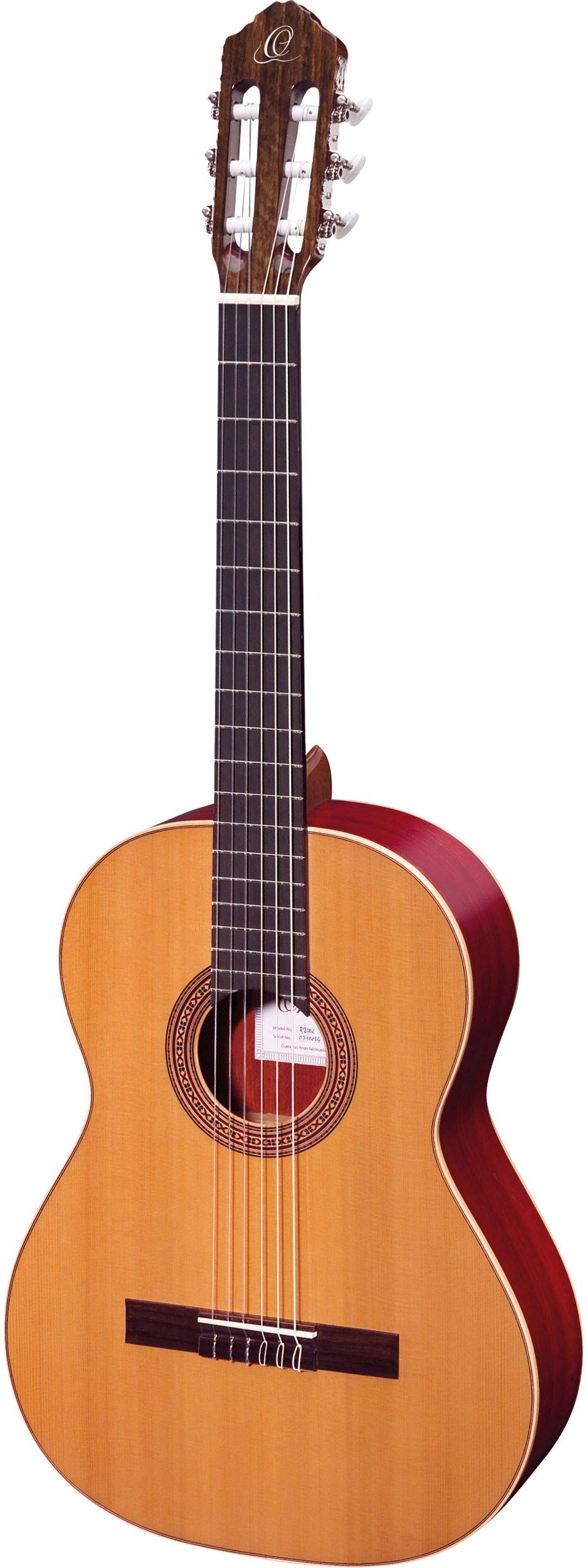 Ortega R200L - Guitarra de concierto de 4/4 para zurdos, madera maciza, funda