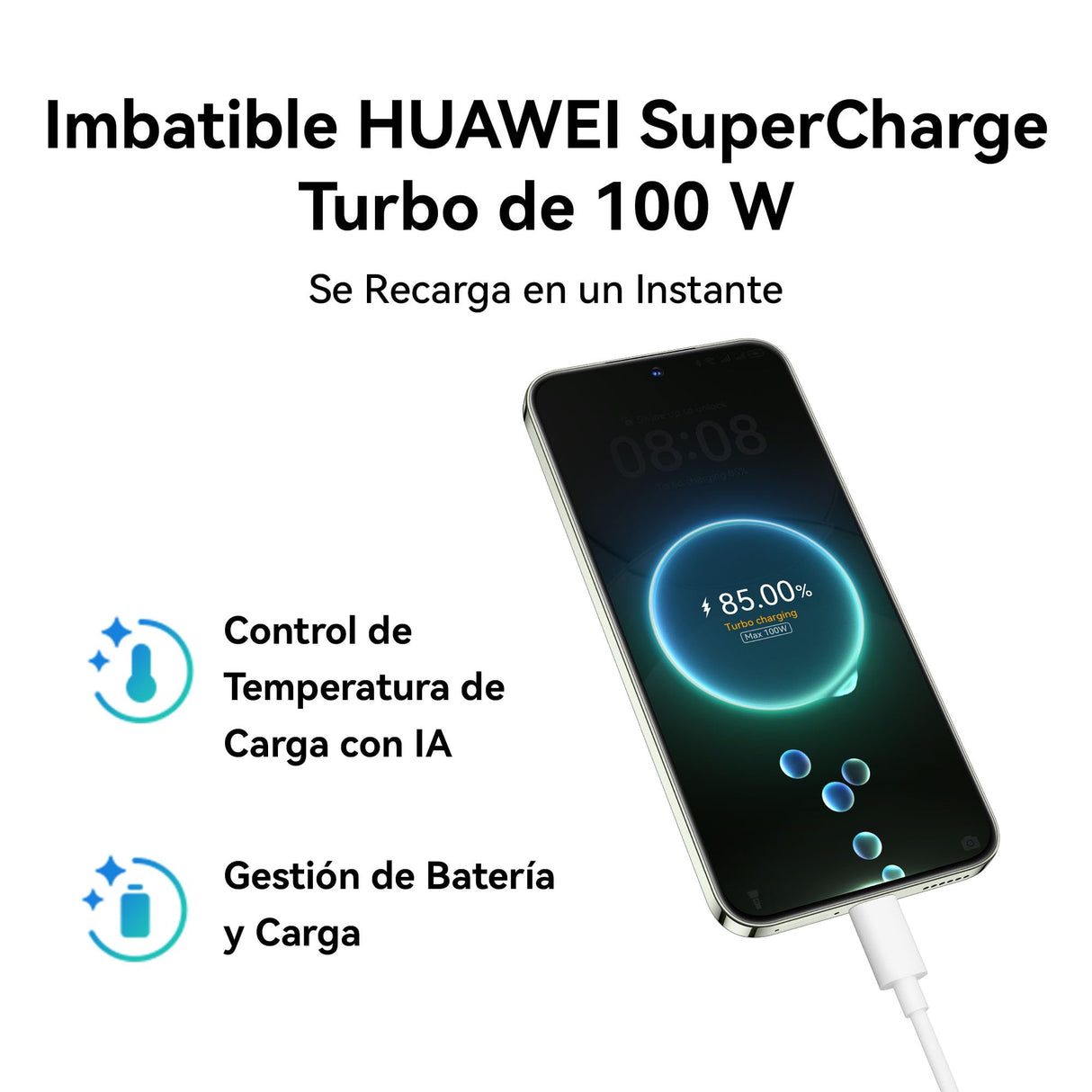 HUAWEI Nova 13, Smartphone, 12 GB+256GB, Pantalla de Borde Plano OLED de 6,7”, Cámara Frontal para Retratos Ultra Gran Angular de 60 MP, AI Best Expression, Supercharge Turbo de 100 W, 5000mAh, Negro