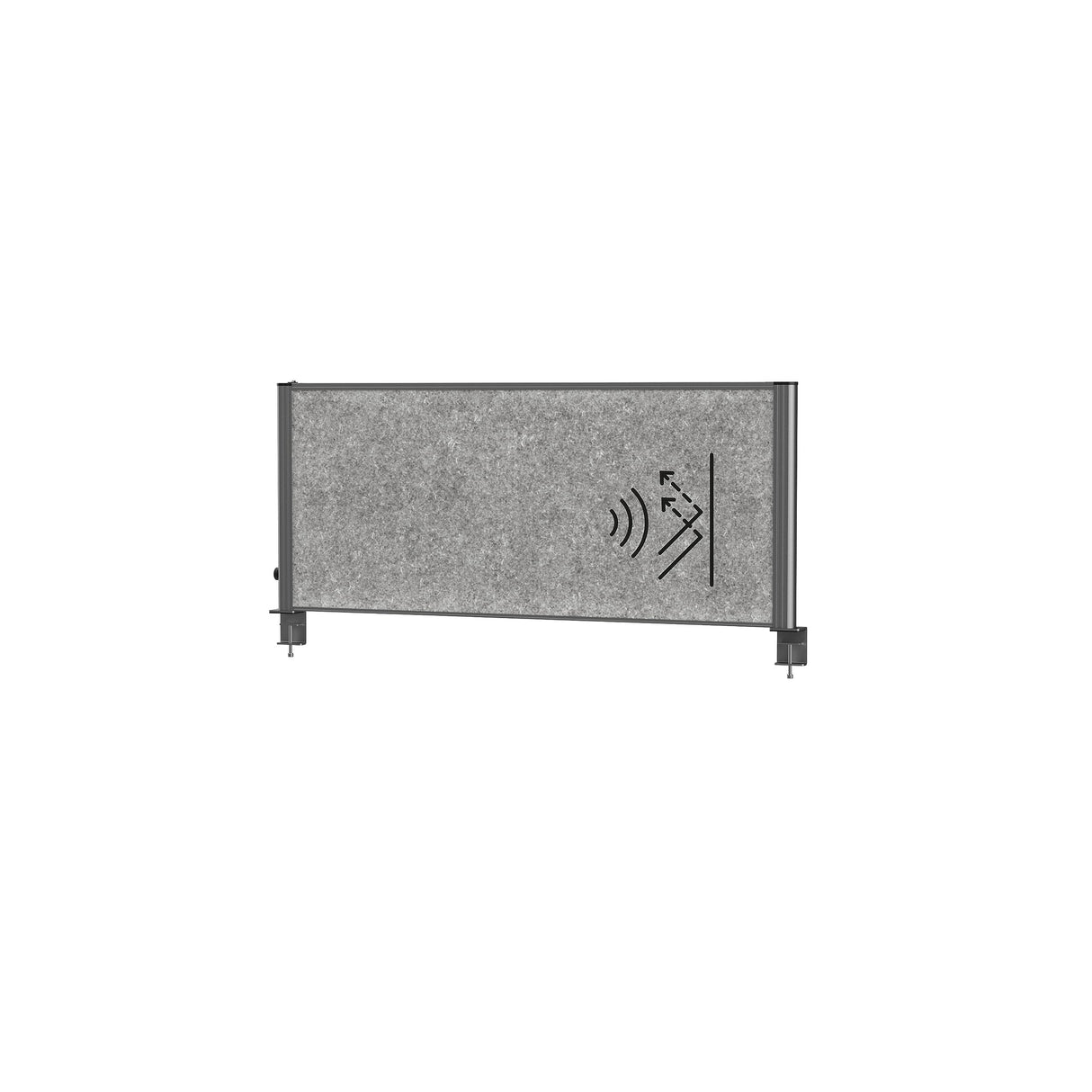 Maul tabique de Mesa acústico MAULconnecto Uplight, con Tira de luz LED, 120x50cm, Separador de ambientes para Oficina y Escritorio, Separador de ambientes con lámpara y Base de Pinza