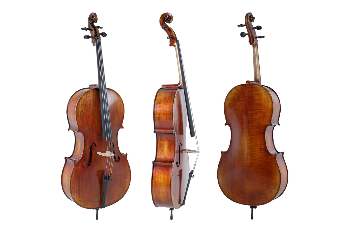 GEWA violonchelo, juego de violonchelos serie Maestro 2 VC4-3/4 listo para tocar incl. bolsa, arco de carbono y cuerdas Larsen Aurora