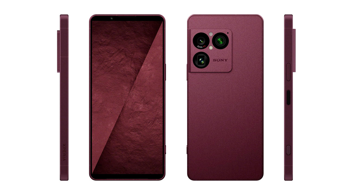 Sony Xperia 1 VIII - Pantalla OLED HDR FHD+ de 6,5" 19,5:9 120Hz, Triple cámara con Nuevo teleobjetivo, Xperia AI, Batería 2 días, Audio 3,5 mm, Dual SIM, Rojo Granate